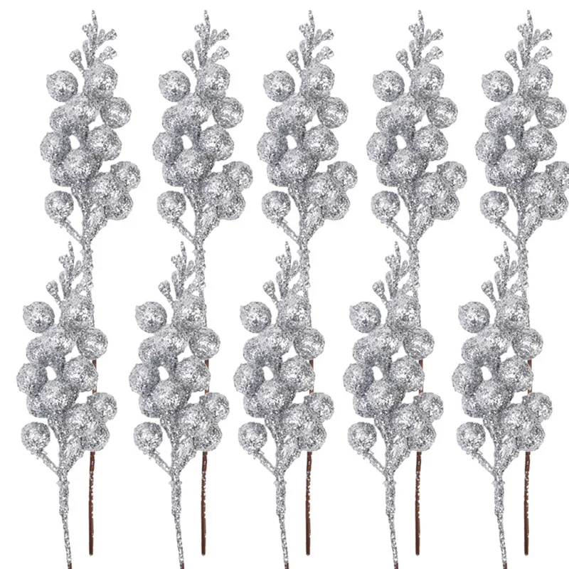 

Искусственные рождественские ветки с золотым порошком