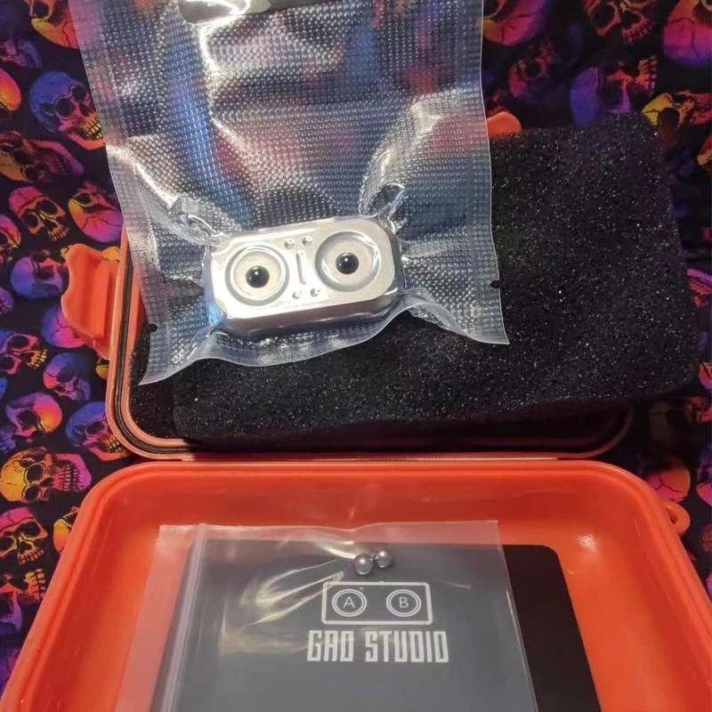 GAO STUDIO Owl Push Slider Fidget Anti Stress Toy Stonewash Magnetic EDC Adult Office Decompression Metal Toys enlarge