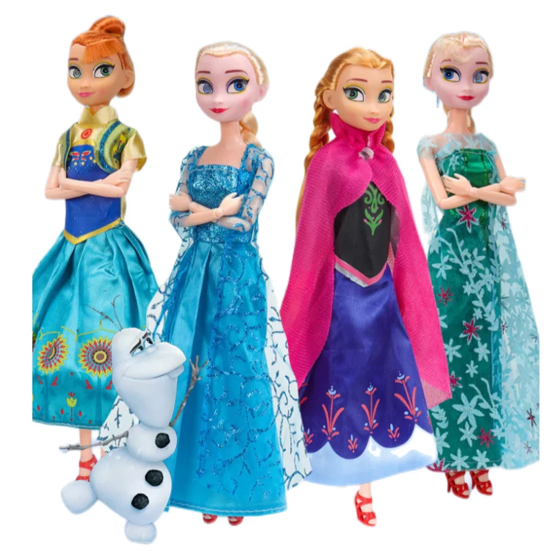 

Frozen Princess Elsa Anna Anime Peripherals Kawaii Cute Cartoon Doll Set Barbie Creative Children's Toys Festival Gift Wholesale