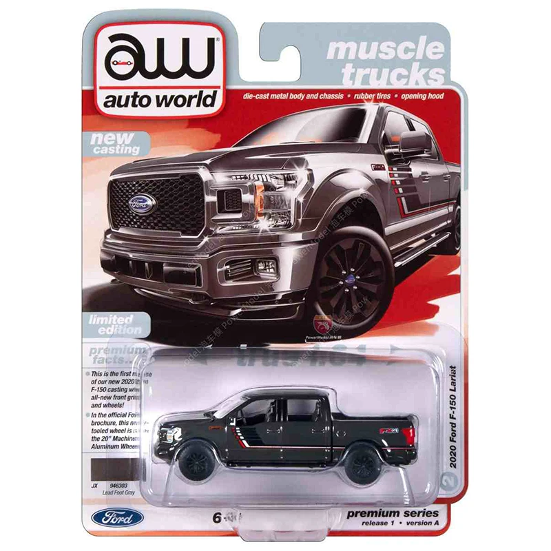 Auto World AW1:64 Challenger Hellcat Silverado F150 Пикап Mustang GT сплав имитация модели автомобиля