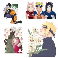 anime naruto patch iron on transfers for clothing diy t shirt applique heat transfer vinyl thermo stickers stripes on clothes
