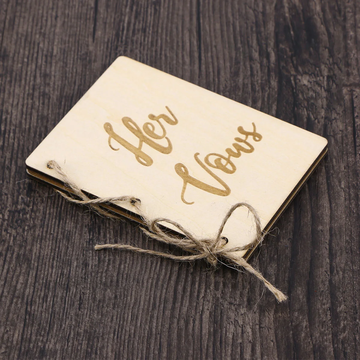 

Vow Books Wedding Book Notebook Wood His Guest Booklets Renewal Officiant Paper Vows Guestbooks Rope Her Kraft Brown Album
