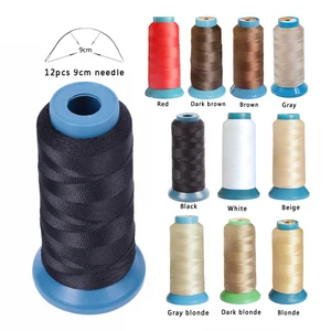 1 рулон, десять цветов, ткацкая нить для волос, высокоинтенсивная полиамидная нить, 12 шт., 9 см ткацкие иглыиглы типа Cизогнутая игла