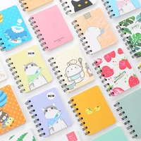 80page a7 korea cartoon anime coil notebook small notepad animal rollover office school learn supplies mini kawaii diary journal