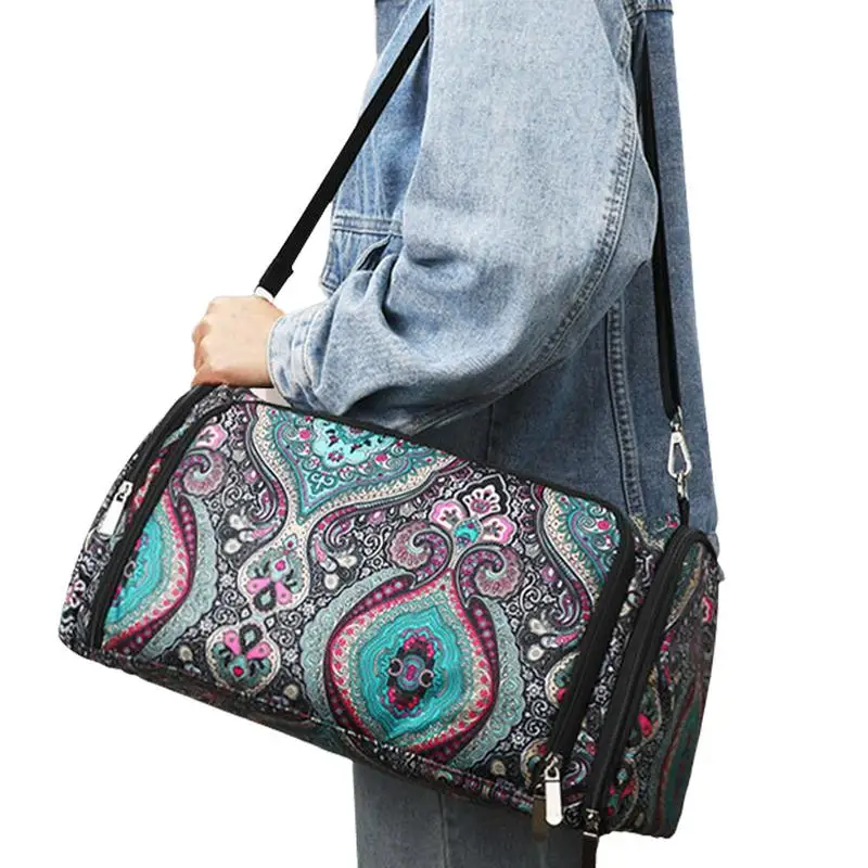 

Crochet Bag Portable Yarn Storage Bag Large Capacity Yarn Bags With Zipper Closure And Pocket For Knitting Needles Crochet Hooks