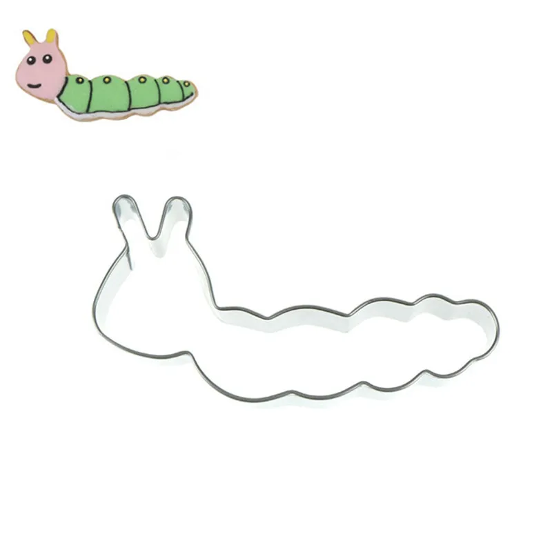 

Caterpillar в форме червя инструмент для выпечки печенья из нержавеющей стали