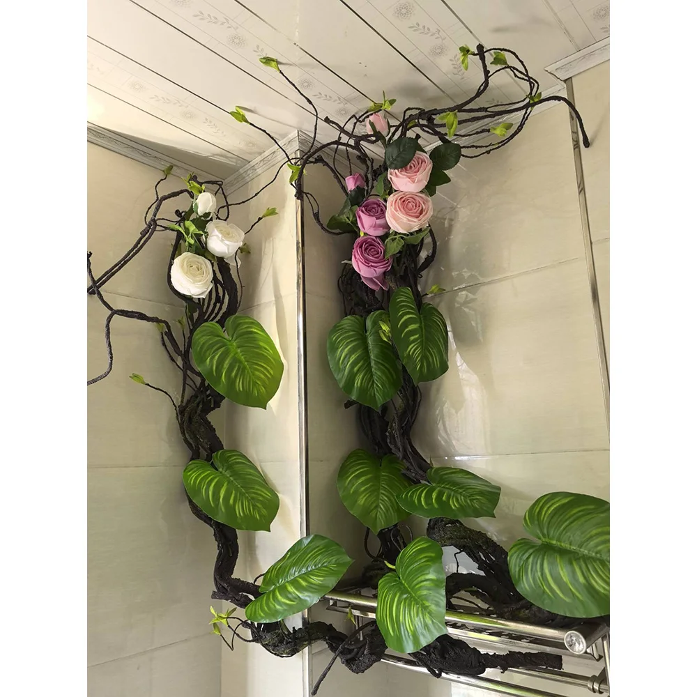 1 75 м искусственный цветок виноградная лоза из ротанга ковчеемость лист