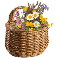 woven storage basket fruit garlic ginger hanging storage container flowerpot sundries organizer home decoration