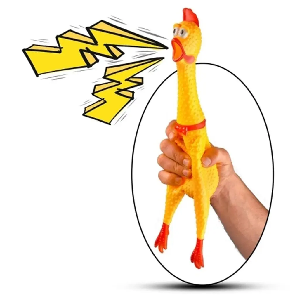 

42CM Screaming Chicken Squeeze Sound Toy Pets Shrilling Decompression Tool Funny Gadgets