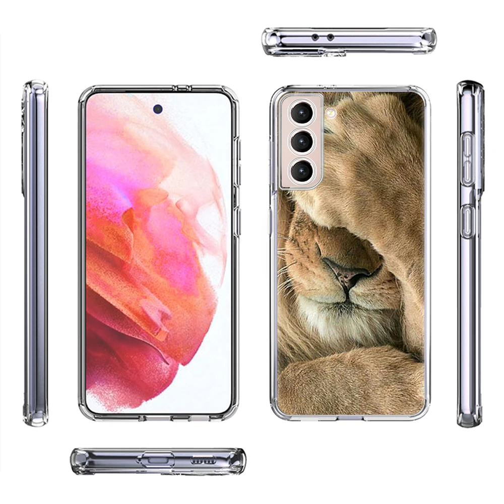 Lion Alpha Male Cub Case for Samsung Galaxy S23 S22 Ultra S21 S20 FE Cases S10 5G S9 S8 Plus S10e S7 Edge Soft TPU Phone Cover images - 6