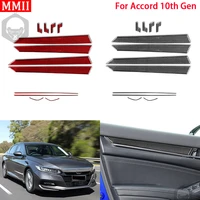 rrx real carbon fiber for honda accord 10th gen 2018 2021 interiors door panel handle decal cover trim stickers car accessories