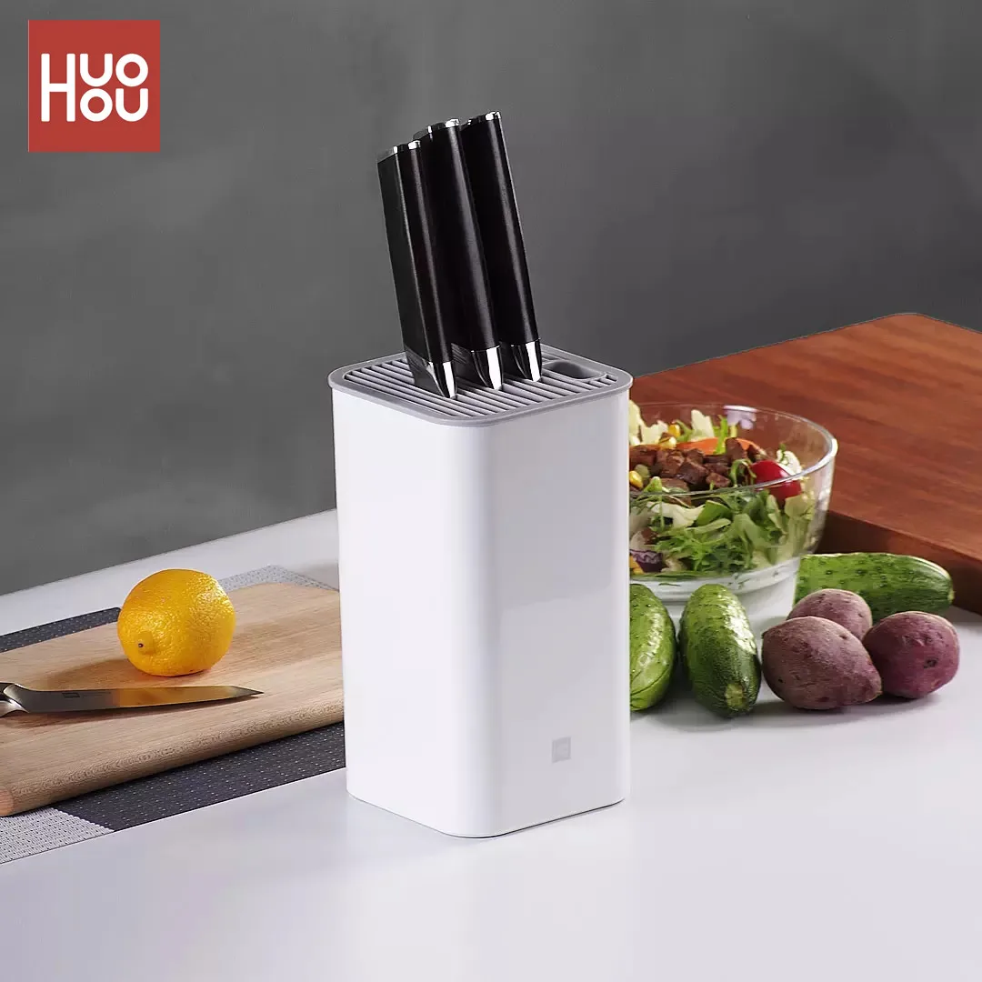 

Стойка для кухонных ножей Huohou, многофункциональный держатель для инструментов, стойка для ножей, Хромовая полка для варочных поверхностей