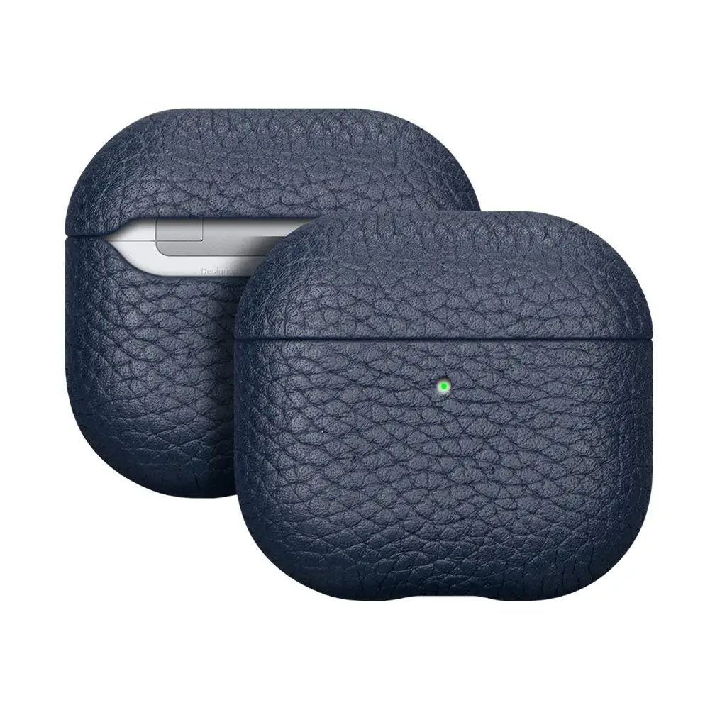 Для Airppods Pro 4 наушники из искусственной кожи зарядка кожаные аксессуары личи