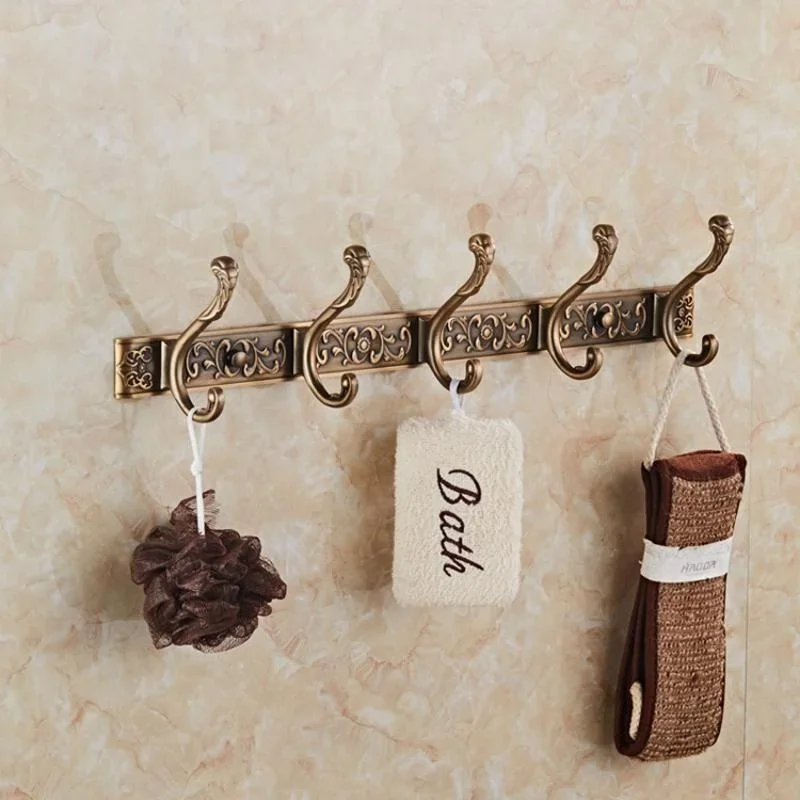 Антикварные алюминиевые крючки для одежды 5-рядные