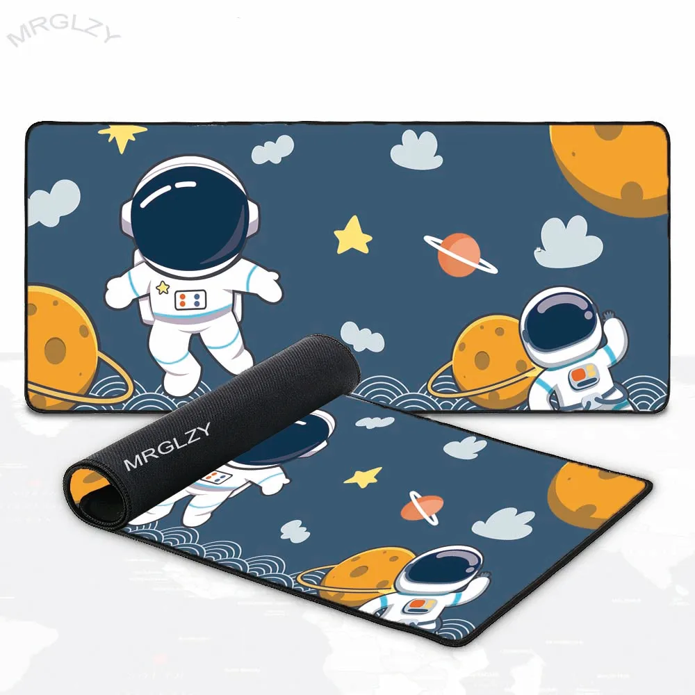 

MRGLZY Creative Space Game Mouse Pad Table Pad Computer Game Mouse Pad Non-slip Natural Rubber with Lock Edge Ladies Mouse Pad
