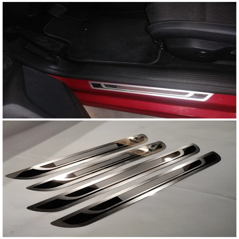 

For Peugeot 5008 308 2008 3008 307 206 207 407 408 2008-2018 Door Sill Scuff Plate Guard Threshold Pedal Styling Car Accessories