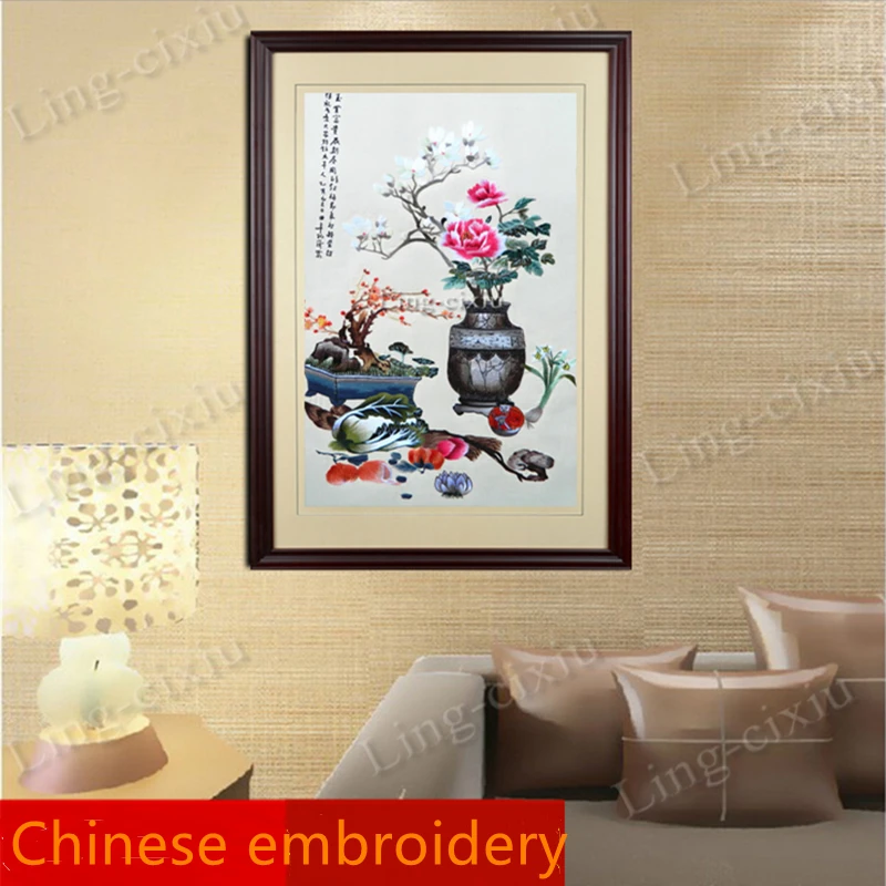 

Роспись Su вышивка Yutang богатая гостиная спальня чай Ресторан внутреннее украшение живопись вышивка подарок картина SP377