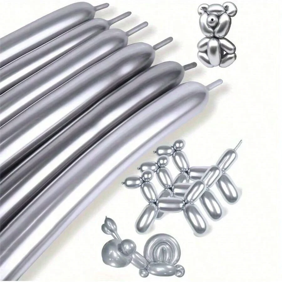 

20 серебряных латексных шаров 260 см