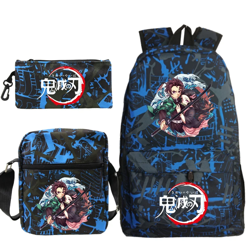 

Demon Slayer Kimetsu No Yaiba Anime Backpacks 3pcs/set Kids Manga Tanjirou Nezuko School Bags Y2k Backpack Travel Bag Mochila