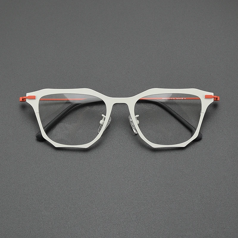 Цветная ультралегкая квадратная оправа из чистого титана литературная для