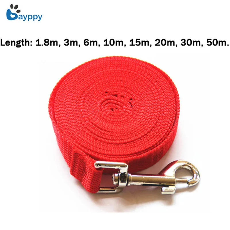 Nylon Dog Leashes 5 Colors 1.8M 3M 6M 10M 20M 30M 50M Pet Walking Training Leash Puppy Cats Dogs Harness Collar Lead Strap Belt