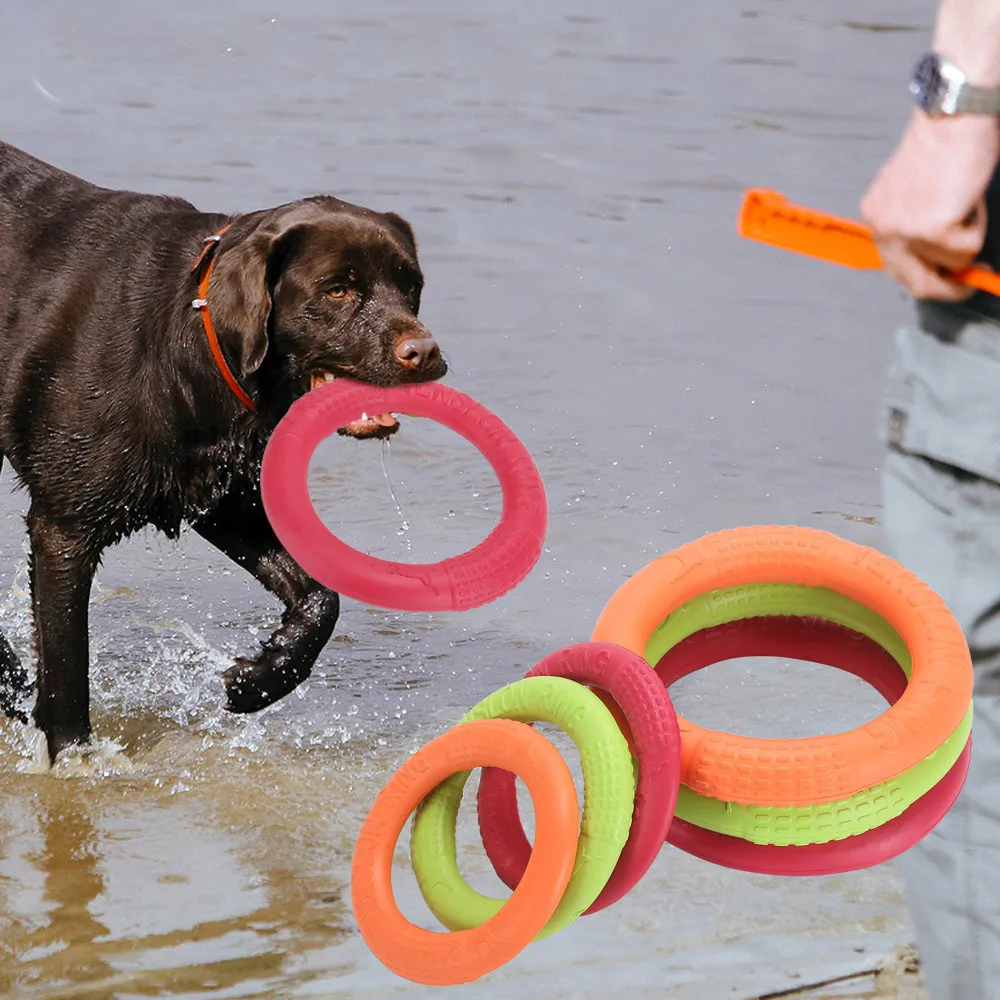 

Pet EVA Fly Discs Dog Training Ring Outdoor Interactive Game Puller Resistant Bite Floating Toy Products Motion Products Supply