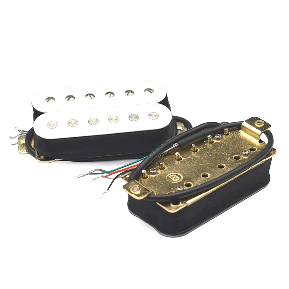 

Пикап Humbucker с двойной катушкой, Электрический гитарный пикап, комплект N + B, целлулоидная панель, керамический пикап на шею и мост