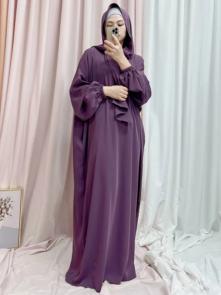 Jilbabs Prayer Clothes Women Islamic Clothing Hooded Abaya Dubai Turkish Muslim Dress Casual Modest Outfits images - 6