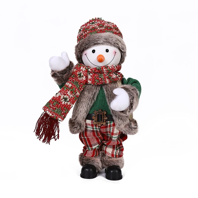 

Christmas Doll Snowman Electric Toys Glowing Christmas Figurine Doll New Year Decor Xmas Gifts For Kids Home Decor