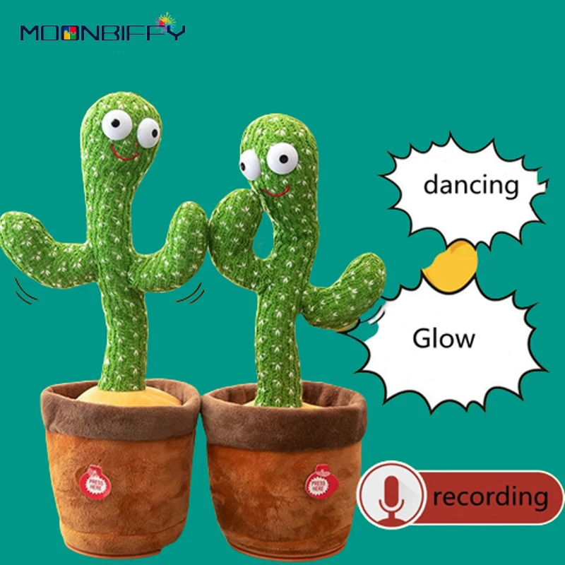 

Lovely Talking Toy Dancing Cactus Doll Speak Talk Sound Record Repeat Kawaii Cactus Toys Children Kids Education Cactus Bailarín
