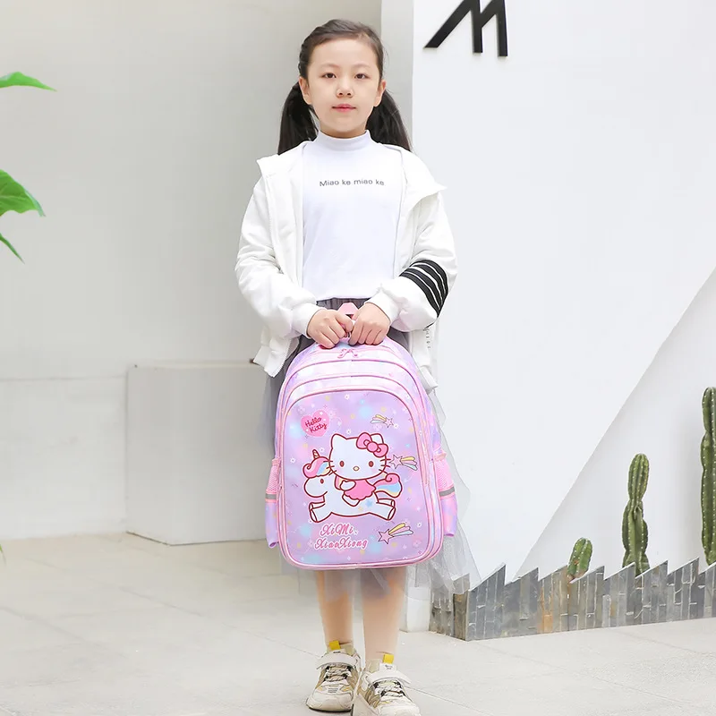 Primary School Student Schoolbag Cartoon Backpack Kindergarten Lovely Bag Large-Capacity Backpack Children Cartoon Cat Backpack