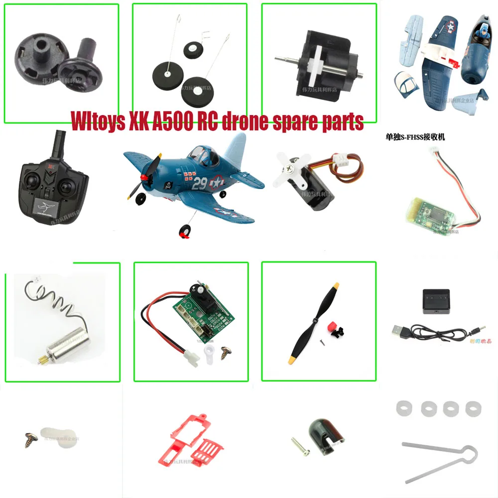 

Wltoys XK A500 RC drone, запасной телефон, пульт дистанционного управления, материнская плата, винтовой рулевой двигатель