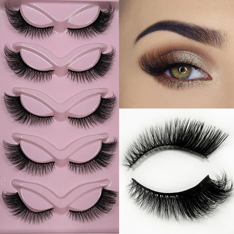 

5 пар, накладные ресницы из искусственной норки