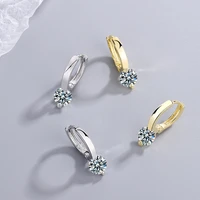 new fashion geometric simple hoop earrings for women small glossy huggies with round zircon female charm earring accessory gifts