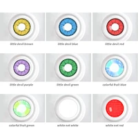 ovolook color contact lenses cosplay anime big eyes white red mesh purple blue yellow green free shipping 0 no degree