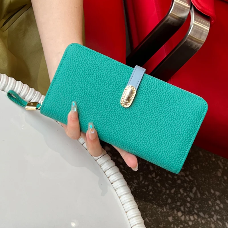 New Real Leather Long Clutch Purse Women's Good-looking Large Capacity Multifunctional Wallet  Holder Coin Purse  womens wallet