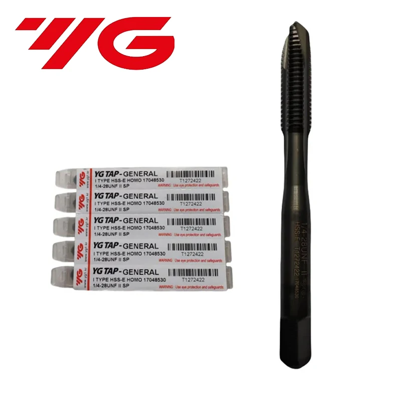 Фото YG HSSE American INOX Спиральный остроконечный метчик UNC UNF UNS 4-40/10-32 12-24 5/16 1/2 5/8 7/16 Машинные метчики с резьбой №3