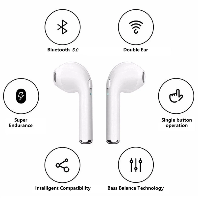 Original i7s TWS Fone Wireless Earphones Bluetooth Headphones with Charging Box Earbuds for Smart Phone Xiaomi Samsung Huawei enlarge