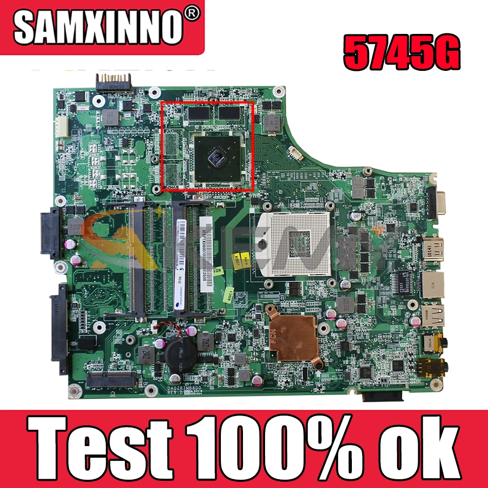 

Материнская плата AKEMY для ноутбука Acer aspire 5745 5745G, 2 слота ОЗУ, материнская плата HM55 MBPTX06001 DA0ZR7MB8D0 DA0ZR7MB8F0
