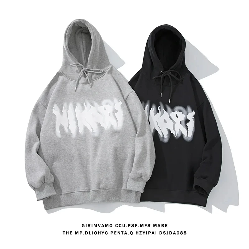 

2022 Autumn Spring Fashion Black Grey Sweatshirt Men'S Hip Hop Long Sleeve Pullover Hoodies Sweatshirt Clothes