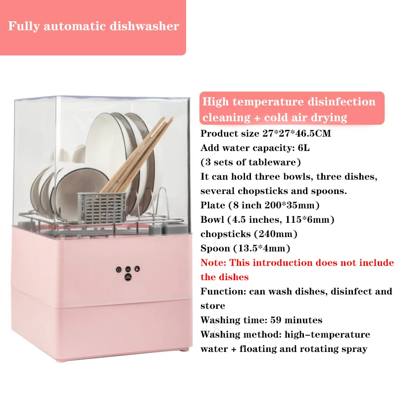 

Household Countertop Dishwashers, Small Desktop Dishwashers, Installation-Free Smart Mini Automatic Disinfection Dryers