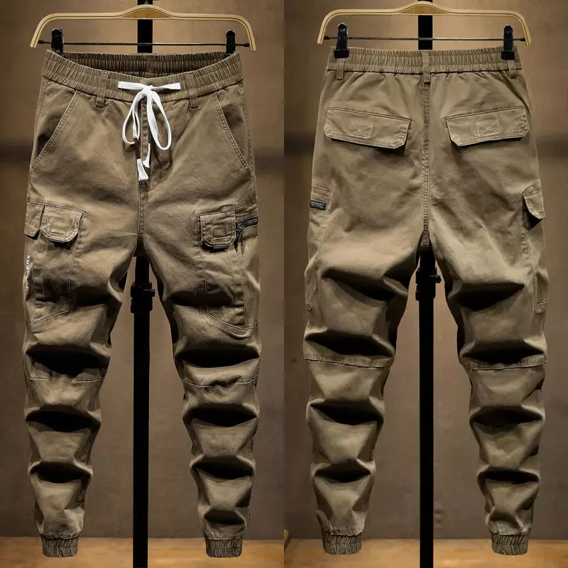 Streetwear Fashion Men Jeans Multi Pockets Designer Loose Fit Casual Cargo Pants Hombre Hip Hop Joggers Men Wide Leg Trousers