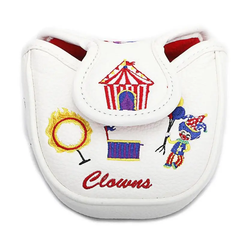

Golf Club Head Covers Clown Putter Magnetic Water Resistant Protective Covers Blade Putter Clown Headcovers For Driving Range
