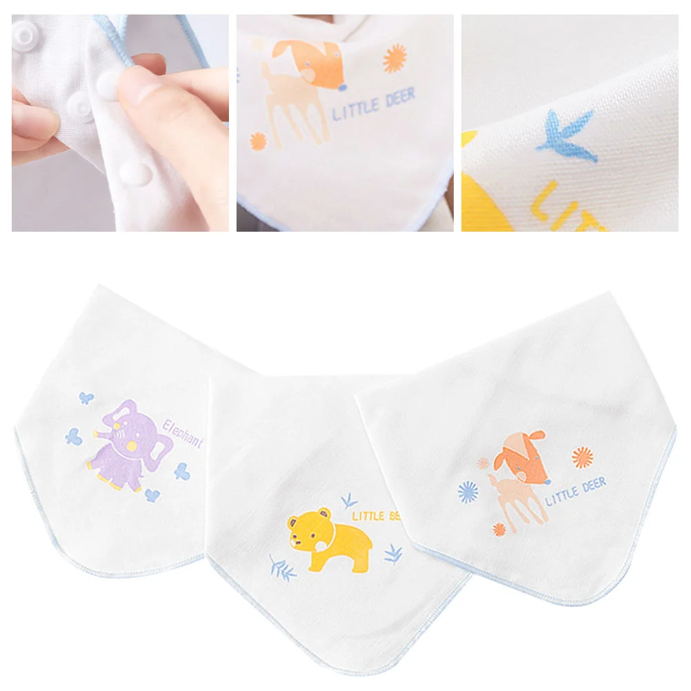 

3pcs Bandana Drool Bibs Cotton Bibs Unisex Bibs For Boys Or Girls