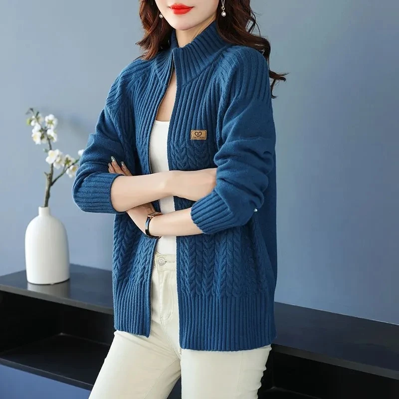 Осень-зима 2024 шерстяной свитер кардиган куртка Женский модный и удобный короткий