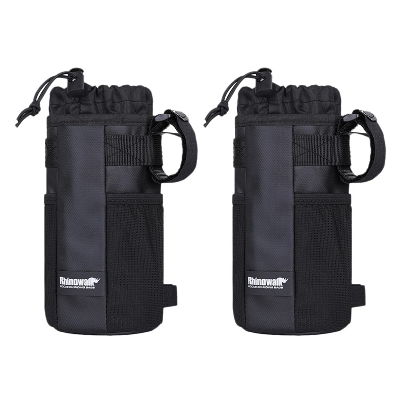

2X Rhinowalk Cycling Water Bottle Carrier Pouch Carrier Bag MTB Bike Kettle Bag Portable Insulation Kettle Handlebar Bag