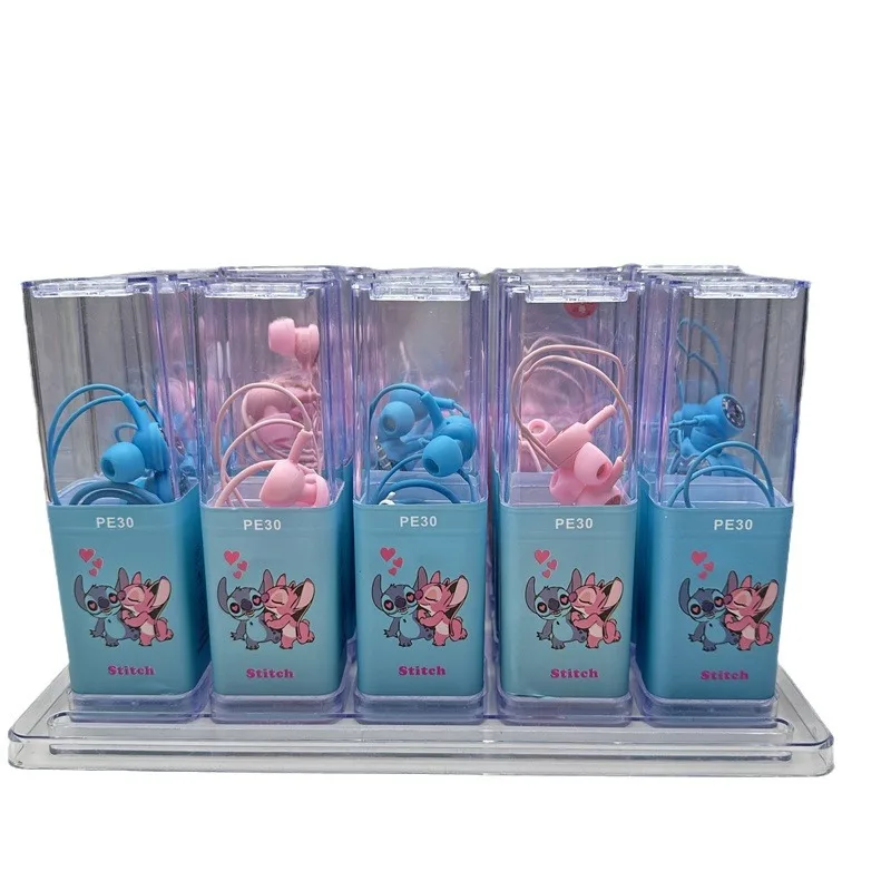 Проводные наушники-вкладыши с героями мультфильмов Disney Stitch аниме Lilo &amp