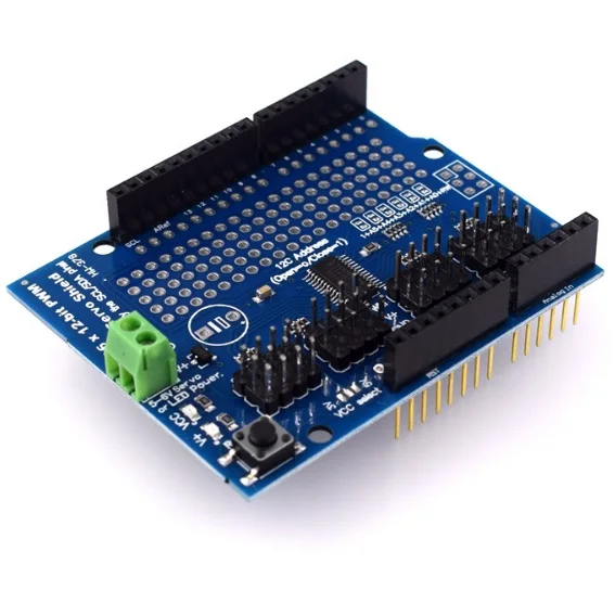PCA9685 16 Channel 12-bit PWM Servo Drive Shield Board DC Motor Driver Module I2C Controlled |