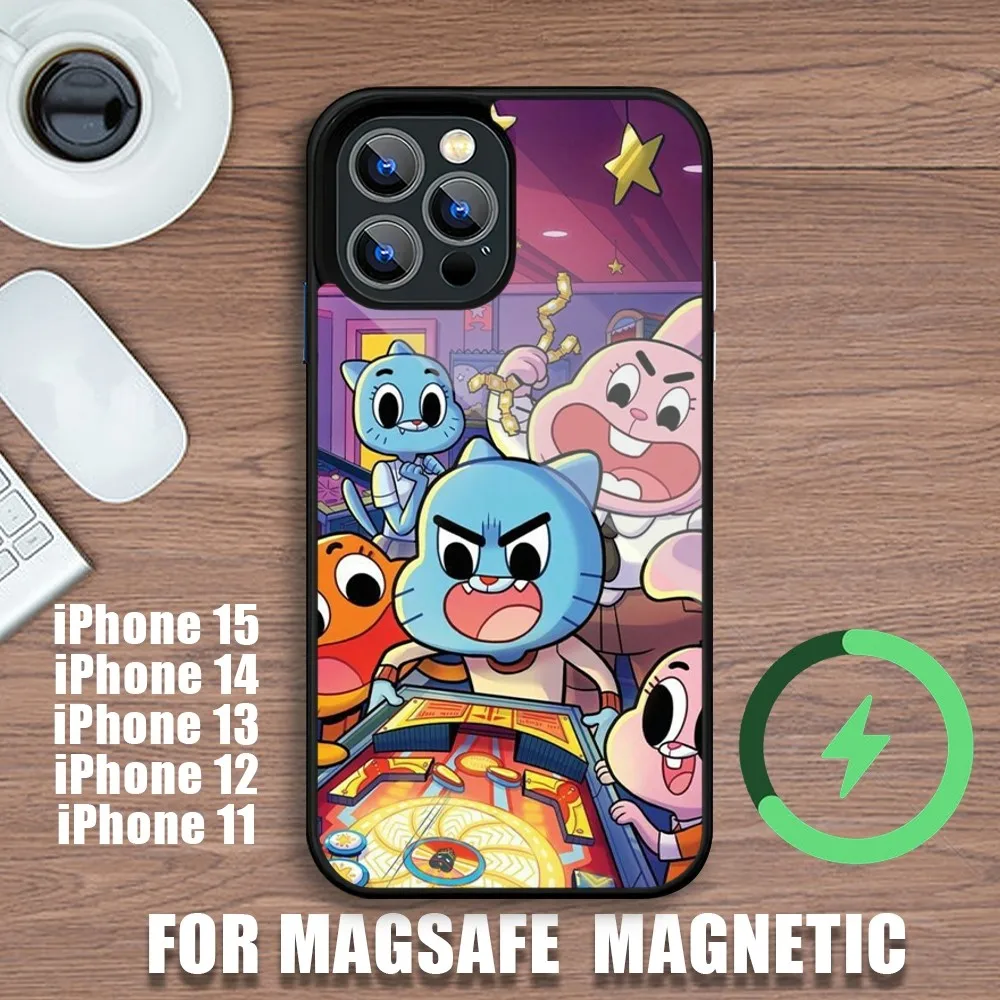 Мультяшный удивительный мир G-Gumball чехол для телефона iPhone 11 12 13 14 15 Plus Pro Max