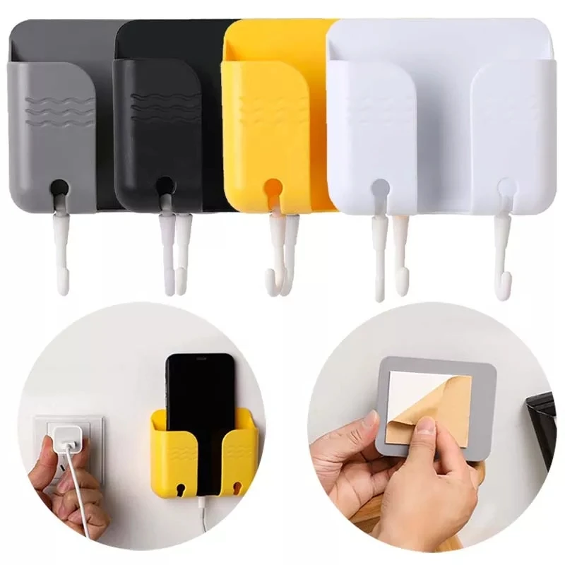 

Multifunctional Punch-free Wall-mounted Storage Box Remote Control Mobile Phone Sticky Bracket Fixed Charging Base Bracket Seat